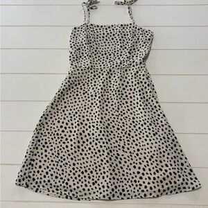 GB Girls Black and Cream Smocked Sundress